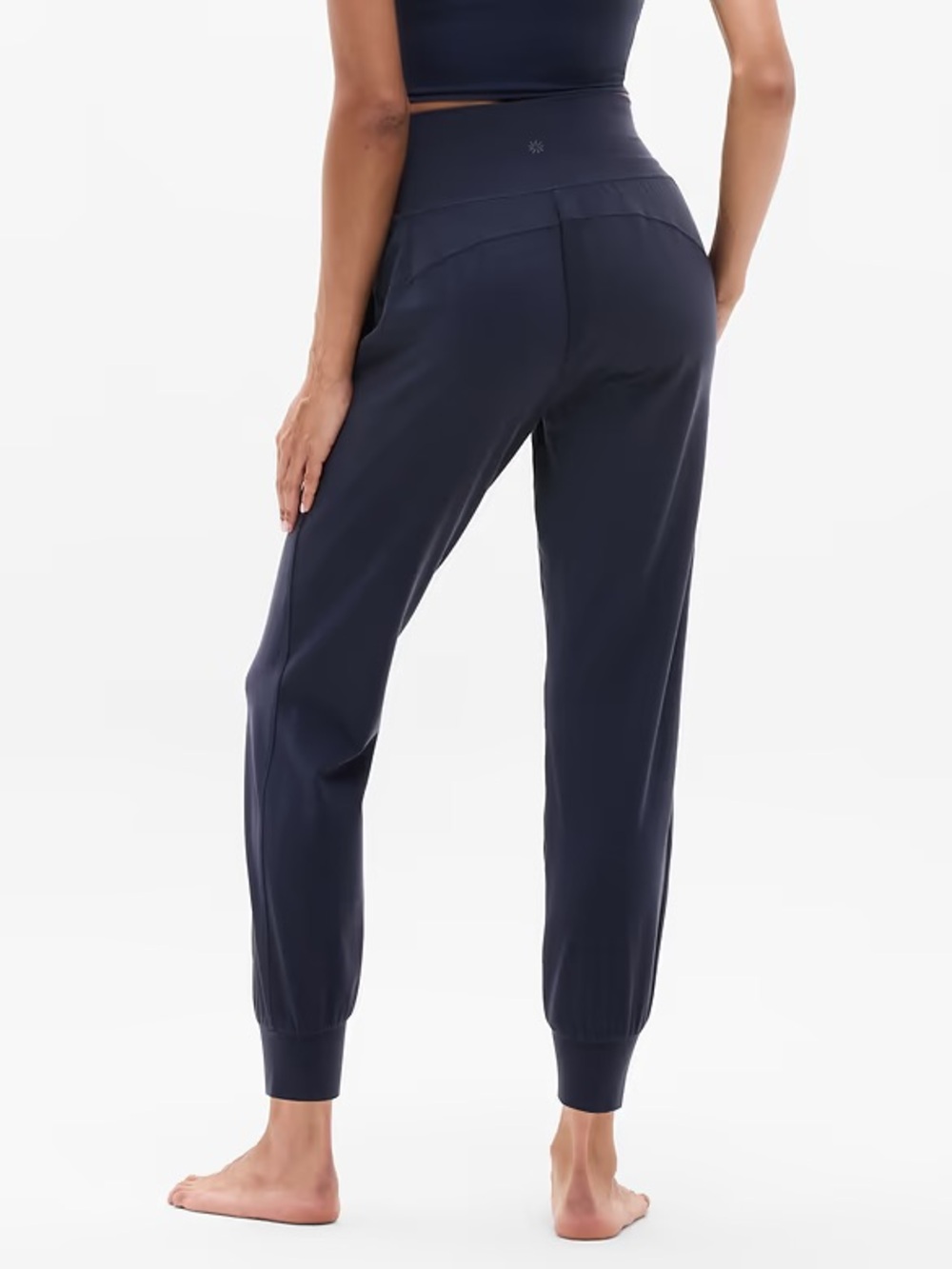 Athleta Salutation High Rise Joggers in Navy Blue size Small Tall
